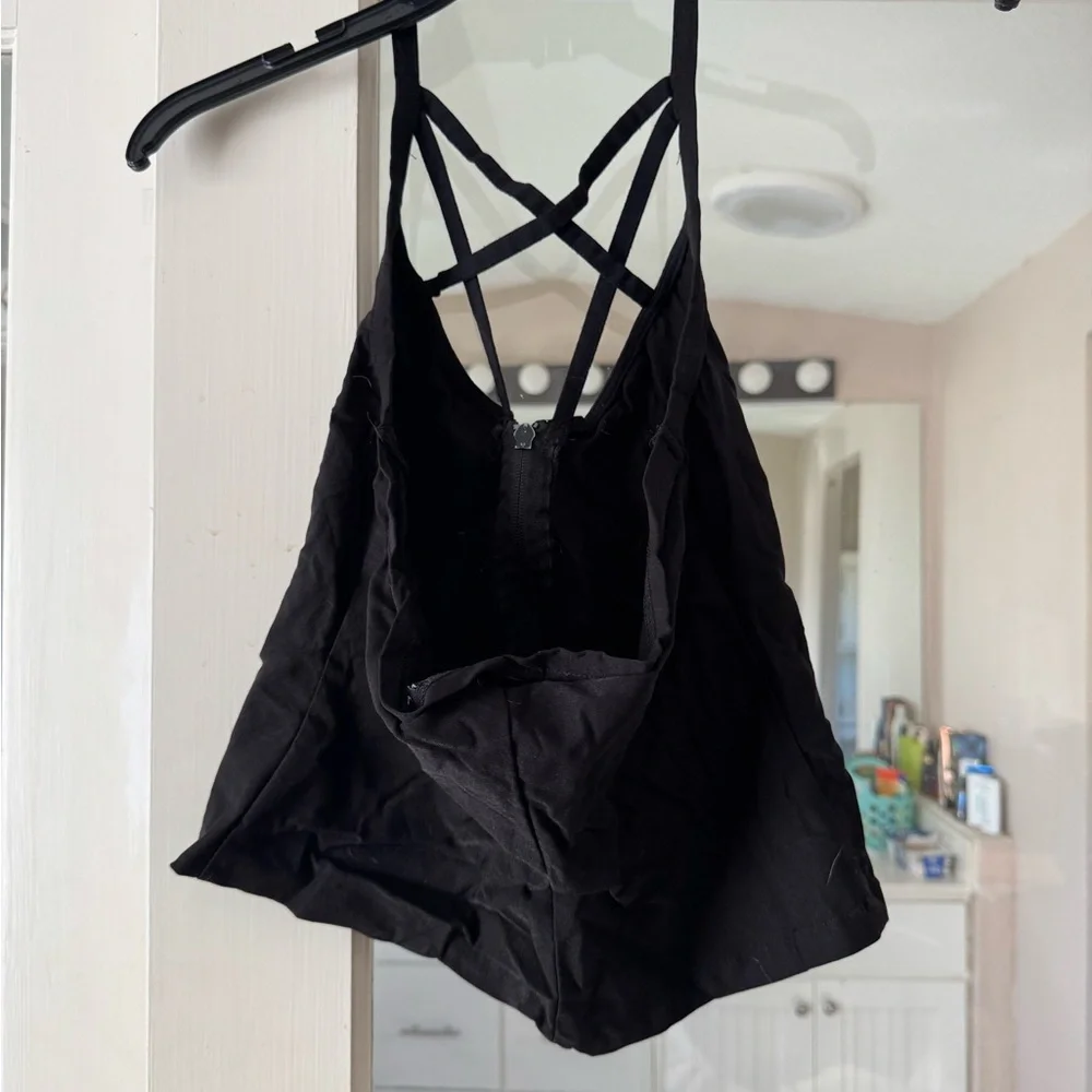 Killstar Black Strappy Women's Halter Top - Picture 2 of 3